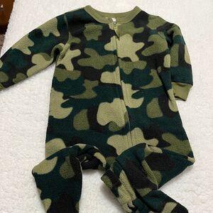 Calvin Klein footed camo pajamas